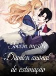 Jovem mestre Damien animal de estimação